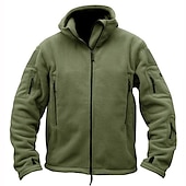 billiga Herrjackor och -rockar-herr varm militär taktisk jacka sport fleece huva jacka vinter äventyr jacka rockar utomhus vindtät flera fickor lätt jacka med hel dragkedja trenchcoat topp camping jakt fiske
