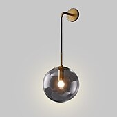 baratos Candeeiros de Parede de Cristal-58cm lâmpadas de parede led arandelas de parede estilo nórdico criativo projeto esférico quarto vintage sala de estar corredor escada luz de parede de vidro ip54: 110-120v 220-240v