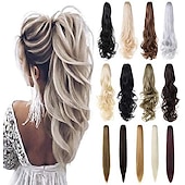abordables Queue-de-cheval-chignons chignon queue de cheval avec griffe cheveux synthétiques morceau de cheveux extension de cheveux ondulés fête tous les jours fête et soirée châtain clair