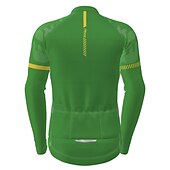 tanie Męskie koszulki-Męskie Koszulka rowerowa Geometryczny Niejednolita całość Wzory Długi rękaw Rower Dżersej Top z 3 tylnymi kieszeniami Kolarstwo górskie Kolarstwie szosowym Keep Warm Odporny na UV Kolarstwo Szybkie