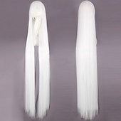 baratos Perucas de festa-Peruca de Cosplay Peruca Sintética Reta Natural com Franja Peruca Longa Preta  Loiro A1 A2 A3 A4 A5 Cabelo Sintético de 60 polegadas Peruca Criativa de Anime Feminina Laranja Preta  Loiro Perucas de