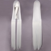 baratos Perucas de festa-Peruca de Cosplay Peruca Sintética Reta Natural com Franja Peruca Longa Preta  Loiro A1 A2 A3 A4 A5 Cabelo Sintético de 60 polegadas Peruca Criativa de Anime Feminina Laranja Preta  Loiro Perucas de