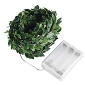 cheap Battery String Lights-Elegant Wedding Reception Party 5M 50LEDs Green Leaves Garland LED String Lights 2pcs 1pc Battery Operated Fairy Lights for Wedding Christmas Banquet Garden Holiday Indoor Decoration