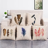 billige Folk stil-1 sett med 5 stk kastepute dekker moderne dekorativ kast putevar pute tilfelle for rom soverom sovesofa bil, 18 * 18 tommer 45 * 45 cm