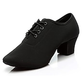 cheap Latin Shoes-Classic Black Lace-Up Dance Shoes for Women - Comfortable Ballroom and Latin Dance Heels