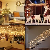 billiga Batteristrängljus-led slingor 5m 50leds med fjärrkontroll timer vattentät batteridrivna fairy string lights för inomhus utomhus sovrum juldekor flerfärgad