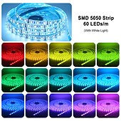 お買い得  防水ストリップライト-直管LEDライト10m32.8ftrgb色変更防水smd5050部屋の寝室ホームキッチンキャビネットパーティー装飾12v6aアダプター