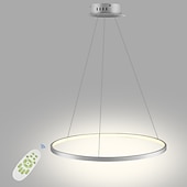 levne Kruhový design-1-světelný 60cm 24“ led závěsný lehký kovový akrylový kruh design chrom moderní současný 110-120v 220-240v