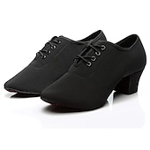 cheap Latin Shoes-Classic Black Lace-Up Dance Shoes for Women - Comfortable Ballroom and Latin Dance Heels