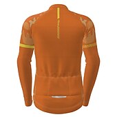 tanie Męskie koszulki-Męskie Koszulka rowerowa Geometryczny Niejednolita całość Wzory Długi rękaw Rower Dżersej Top z 3 tylnymi kieszeniami Kolarstwo górskie Kolarstwie szosowym Keep Warm Odporny na UV Kolarstwo Szybkie