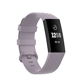 Недорогие Ремешки для часов Fitbit-Умный ремешок для часов для Фитбит Charge 4 / Charge 3 / Charge 3SE Мягкий силикон Умные часы Ремень Металлическая застежка Регулируется Дышащий Спортивный ремешок Замена Браслет