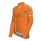 tanie Męskie koszulki-Męskie Koszulka rowerowa Geometryczny Niejednolita całość Wzory Długi rękaw Rower Dżersej Top z 3 tylnymi kieszeniami Kolarstwo górskie Kolarstwie szosowym Keep Warm Odporny na UV Kolarstwo Szybkie