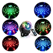voordelige Projectorlamp &amp; laserprojector-projectie lamp nachtlampje led disco licht muziek geluid geactiveerd podium lichten mini roterende laser projector kerstfeest show effect lamp met controle