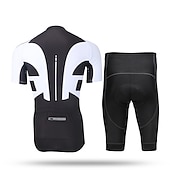 economico Set di abbigliamento da uomo-Per uomo Maglia da ciclismo con pantaloncini Manica Corta Estate Primavera Autunno Bianco / Nero Nero / Rosso Nero / giallo A Motivi Bicicletta Pantaloncini Protezione solare Asciugatura Rapida