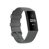 Недорогие Ремешки для часов Fitbit-Умный ремешок для часов для Фитбит Charge 4 / Charge 3 / Charge 3SE Мягкий силикон Умные часы Ремень Металлическая застежка Регулируется Дышащий Спортивный ремешок Замена Браслет