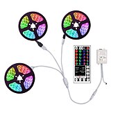 abordables Contrôle à distance-LOENDE 3x5M bandes lumineuses LED Ruban LED Flexibles Ensemble de Luminaires 900 LED 2835 SMD 8mm 1 set RGB Noël Nouvel An Créatif Découpable Décorative 12 V  Auto-Adhésives