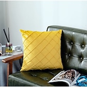 billige Trender innen puter-pynteputer 1 stk supermyke fløyelsputetrekk firkantet dekorativt putetrekk for seng sofa sofabenk 18 x 18 tommer (45 cm) rosa blå salvie grønn