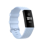 Недорогие Ремешки для часов Fitbit-Умный ремешок для часов для Фитбит Charge 4 / Charge 3 / Charge 3SE Мягкий силикон Умные часы Ремень Металлическая застежка Регулируется Дышащий Спортивный ремешок Замена Браслет