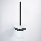 cheap Toilet Brush Holder-Toilet Brush with Holder, Stainless Steel Wall Mounted Rubber Painted Toilet Bowl Brush and Holder for Bathroom