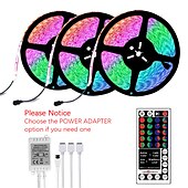 abordables Contrôle à distance-LOENDE 3x5M bandes lumineuses LED Ruban LED Flexibles Ensemble de Luminaires 900 LED 2835 SMD 8mm 1 set RGB Noël Nouvel An Créatif Découpable Décorative 12 V  Auto-Adhésives