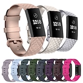 Недорогие Ремешки для часов Fitbit-Умный ремешок для часов для Фитбит Charge 4 / Charge 3 / Charge 3SE Мягкий силикон Умные часы Ремень Металлическая застежка Регулируется Дышащий Спортивный ремешок Замена Браслет