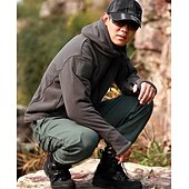 billiga Herrjackor och -rockar-herr varm militär taktisk jacka sport fleece huva jacka vinter äventyr jacka rockar utomhus vindtät flera fickor lätt jacka med hel dragkedja trenchcoat topp camping jakt fiske