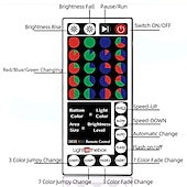 economico Controllo a distanza-Strisce led 10m (2 * 5m) luci rgb tiktok 2835 strisce 600led illuminazione cambia colore cambiando con 44 tasti telecomando ir ideale per home cucina tv natale luci posteriori dc 12v