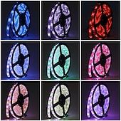baratos luzes de tira à prova d'água-5m 16,4 pés rgbw luz de tira led à prova d'água 300 leds smd 5050 branco quente rgb mudança de cor luz de fundo decoração de festa em casa