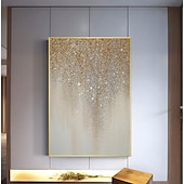 economico Quadri paesaggistici-argento dorato cielo stellato pittura a olio astratta 100% fatto a mano dipinto a mano arte della parete su tela decorazione della casa arredamento tela arrotolata senza cornice non allungata