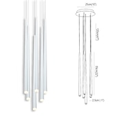 economico Modello a grappolo-Lampada a sospensione a led a 6 luci con tubo a cono stile nordico nero/bianco bar mini lampada a sospensione di design isola della cucina light bar tavolo sala da pranzo soggiorno lampade regolabili