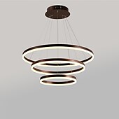 economico Modello a cerchio-lampada a sospensione a led 3 luci 80cm/60cm/40cm design ad anello cerchio 113w finiture verniciate in alluminio faretto moderno intelligente controllo wifi dimmerabile con telecomando