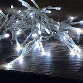 رخيصةأون يعمل بالبطاريات-3 متر 6 متر 10 متر LED سلسلة أضواء الكريسماس 20 40 80 LED لعيد الميلاد عطلة حفل زفاف غرفة نوم الفناء الديكور عيد الميلاد المتعري أضواء الجنية
