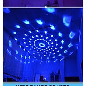 voordelige Projectorlamp &amp; laserprojector-projectie lamp nachtlampje led disco licht muziek geluid geactiveerd podium lichten mini roterende laser projector kerstfeest show effect lamp met controle