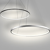 levne Kruhový design-1-světelný 60cm 24“ led závěsný lehký kovový akrylový kruh design chrom moderní současný 110-120v 220-240v