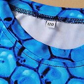 お買い得  男の子の3Dビジョンと幾何学-男の子 3D カラーブロック 3D印刷 Tシャツ 半袖 3Dプリント 夏 スポーツ ストリートファッション ベーシック ポリエステル レーヨン 子供 3〜12年 アウトドア 日常 屋内