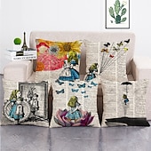 billige Folk stil-1 sett med 5 stk kastepute dekker moderne dekorativ kast putevar pute tilfelle for rom soverom sovesofa bil, 18 * 18 tommer 45 * 45 cm