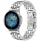 baratos Pulseiras de relógio Samsung-Pulseira de Smartwatch para Samsung Galaxy Watch 5 Pro 45mm 4 Classic 42mm 46mm 3 41mm Active 2 40mm 44mm Gear Sport S3 Frontier S2 2 Neo Live Aço Inoxidável Relógio inteligente Alça Banda de metal