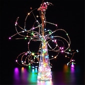 billiga Batteristrängljus-led slingor 5m 50leds med fjärrkontroll timer vattentät batteridrivna fairy string lights för inomhus utomhus sovrum juldekor flerfärgad
