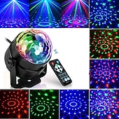 voordelige Projectorlamp &amp; laserprojector-projectie lamp nachtlampje led disco licht muziek geluid geactiveerd podium lichten mini roterende laser projector kerstfeest show effect lamp met controle