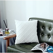 billige Trender innen puter-pynteputer 1 stk supermyke fløyelsputetrekk firkantet dekorativt putetrekk for seng sofa sofabenk 18 x 18 tommer (45 cm) rosa blå salvie grønn