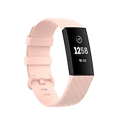 Недорогие Ремешки для часов Fitbit-Умный ремешок для часов для Фитбит Charge 4 / Charge 3 / Charge 3SE Мягкий силикон Умные часы Ремень Металлическая застежка Регулируется Дышащий Спортивный ремешок Замена Браслет