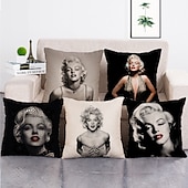 billige Folk stil-1 sett med 5 stk kastepute dekker moderne dekorativ kast putevar pute tilfelle for rom soverom sovesofa bil, 18 * 18 tommer 45 * 45 cm