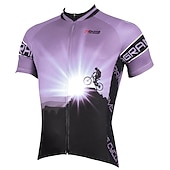 お買い得  メンズジャージ-男性用 サイクリングジャージー パターン柄 おかしい 半袖 バイク ジャージー トップス 3つのリアポケット付き マウンテンサイクリング ロードバイク 速乾性 反射性ストリップ 後ポケット モイスチャーコントロール スポーツ イエロー レッド ブルー 衣類