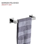 billige Håndklestenger-håndklestang i rustfritt stål baderomshylle galvanisert nytt design bad enkeltstang veggmontert 1 stk krom og malt finish