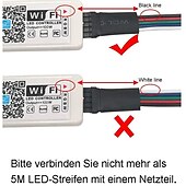 Χαμηλού Κόστους Έλεγχος μέσω WiFi-smart led strip light 32,8ft 10m(2x5m) rgb+white wifi app 300leds 5050smd work with alexa google with wifi remote controller