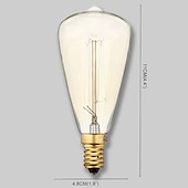 お買い得  白熱電球-1個 40 W E14 ST48 暖かい黄色 装飾用 白熱ビンテージエジソン電球 220-240 V / RoHs / CE