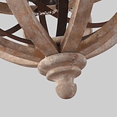 olcso Gyertya-30 cm-es gyertya stílusú csillár fa / bambusz földgömb dob vintage hagyományos / klasszikus 220-240v