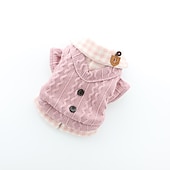 ieftine Pulovere-Câini Haine Pulovere Σακάκι Jumper Drăguţ Casul Zilnic Iarnă Cald Casul / Zilnic for Corgi Shiba Inu Bichon Frise Snautzer Pomeran