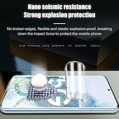 olcso Samsung-képernyővédők-[3 csomag] Képernyővédő fólia Kompatibilitás Samsung Galaxy S23 S22 S21 S20 Plus Ultra A54 A34 A14 A73 A53 A33 A72 A52 A42 A71 A51 A31 TPU hidrogél 9H erősség Magától gyógyuló Anti Bubbles