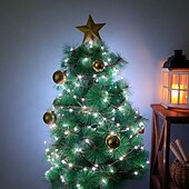 olcso USB-tápellátás-33 láb rgb tündérfüzér lámpák, 100 led vízálló villogó lámpák 32 gombos távirányítóval karácsonyi ünnepi dekorációhoz